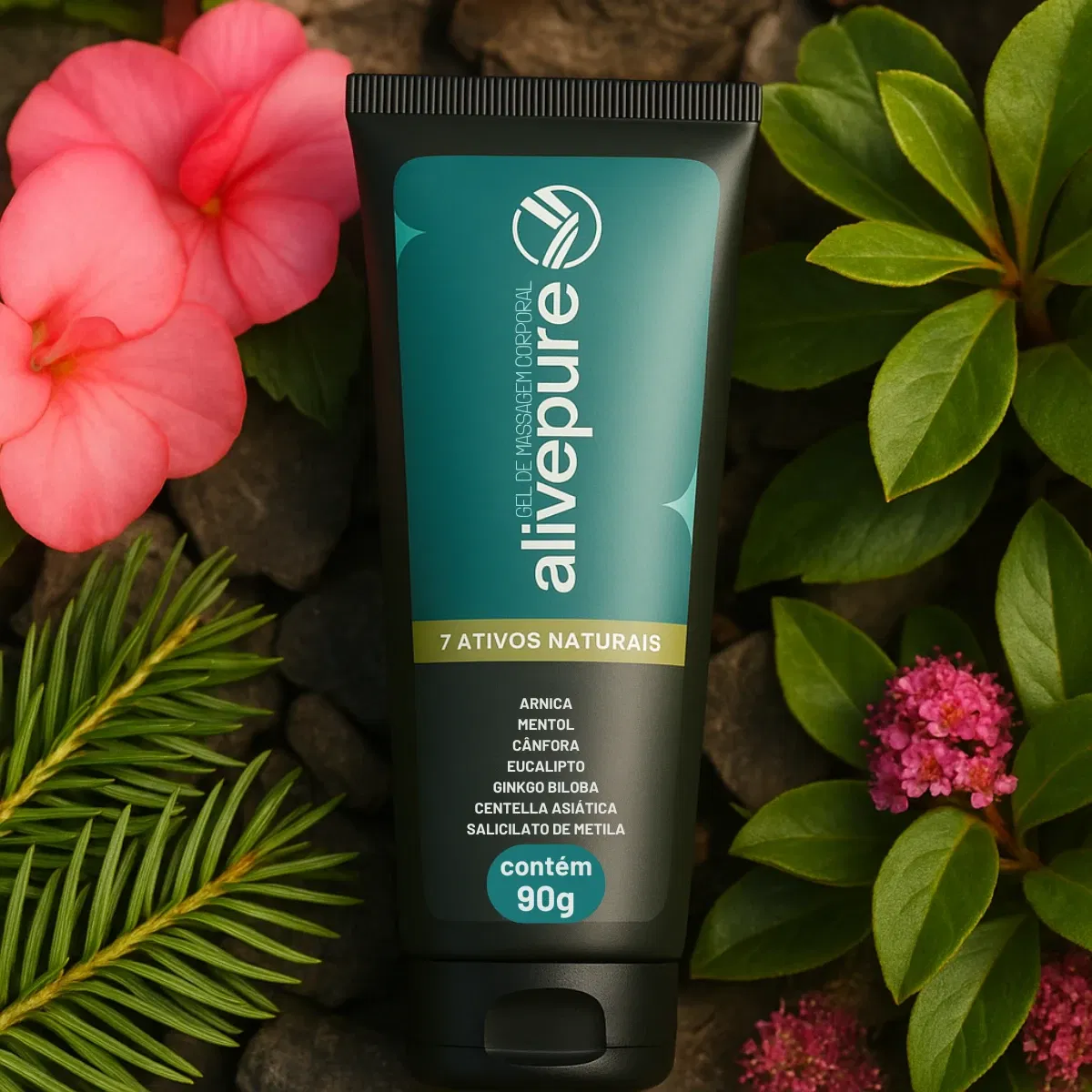 Mulher descobrindo o Gel Alive Pure